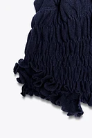 TEXTURED ELASTIC T-SHIRT X FANGLU LIN
