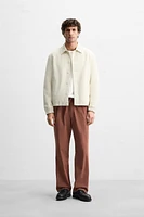 PLEATED POPLIN PANTS