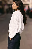 WOODEN BUTTON BLOUSE