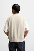 RIBBON KNIT VEST