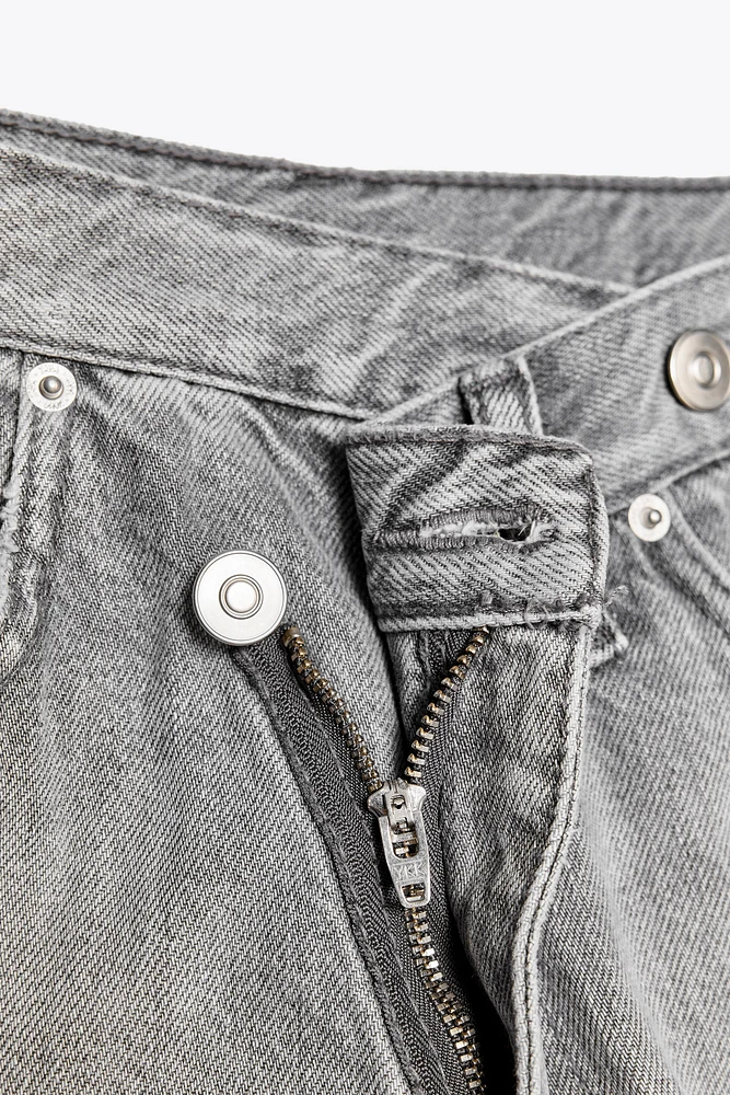 TRF HIGH-WAIST WIDE LEG CROSSOVER JEANS