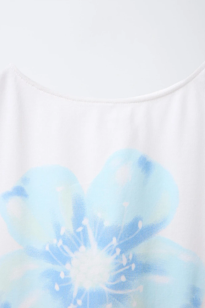 FLOWER PRINT TANK TOP