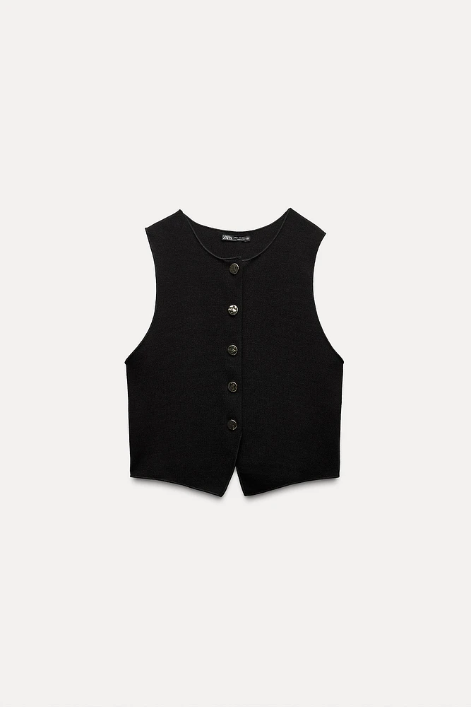 STRETCH KNIT VEST TOP