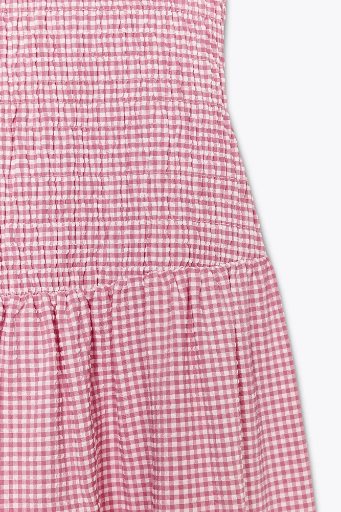 ROBE MI-LONGUE À CARREAUX VICHY