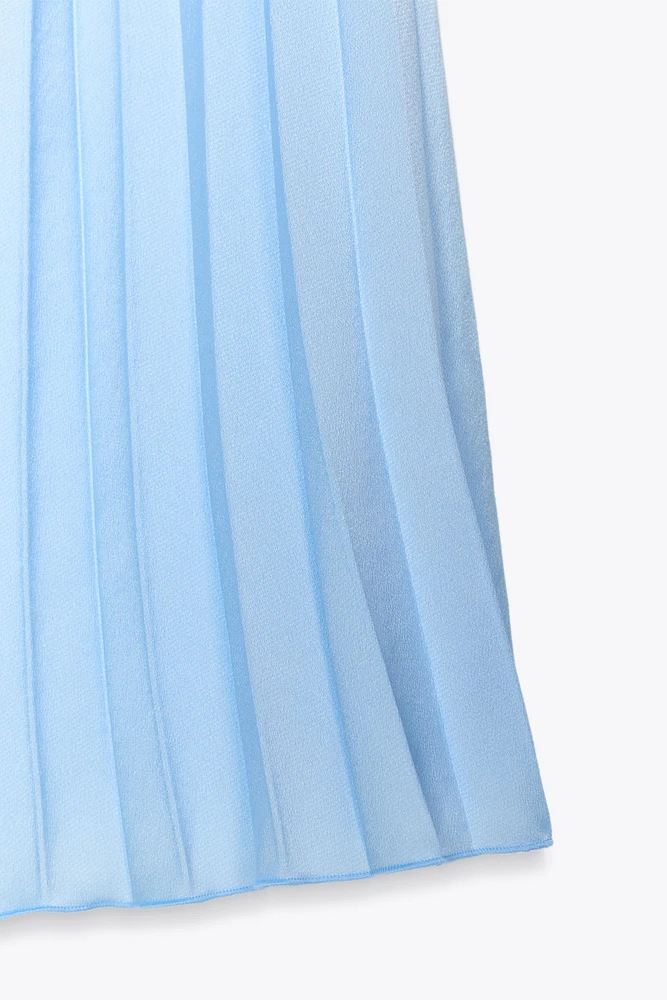 PLEATED MIDI SKIRT