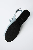 SLINGBACK BALLET FLATS WITH PIPING