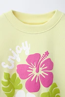 SWEAT FLEUR EN RELIEF
