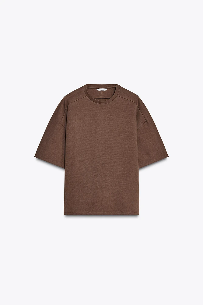SHORT SLEEVE INTERLOCK SWEATSHIRT
