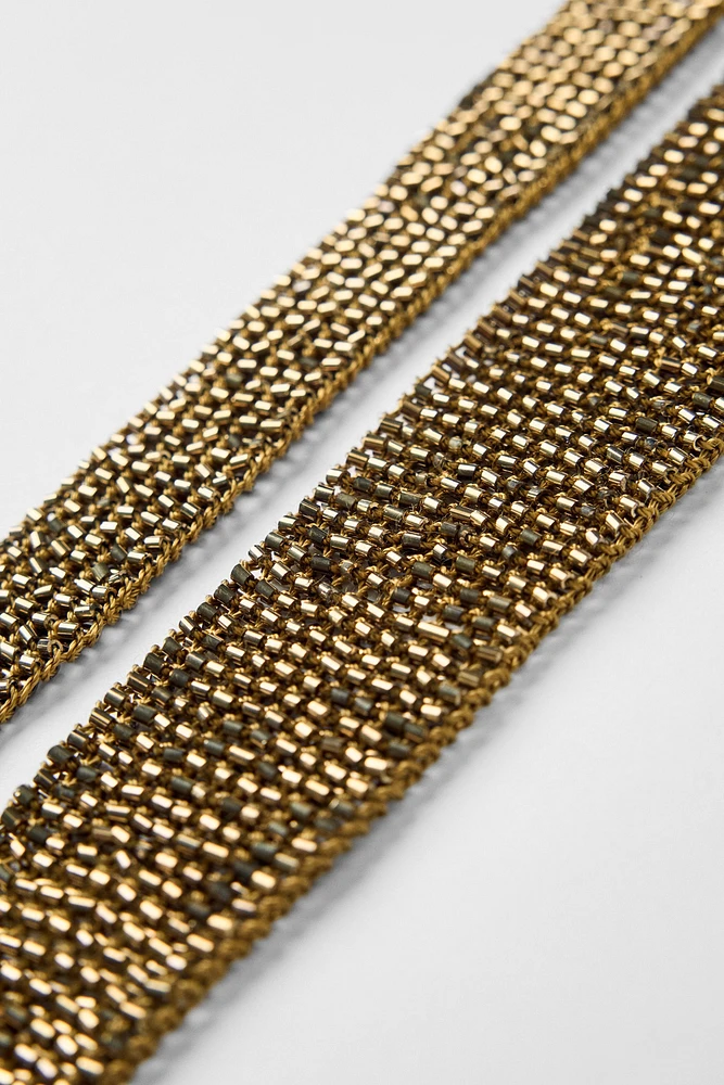 BEADED FOULARD SCARF KATE MOSS X ZARA