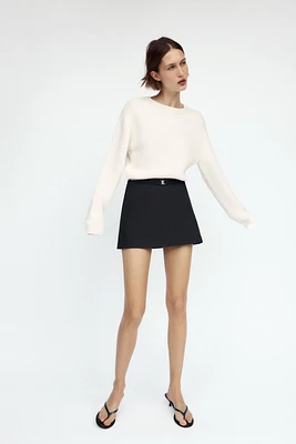 JUPE-PANTALON À CEINTURE