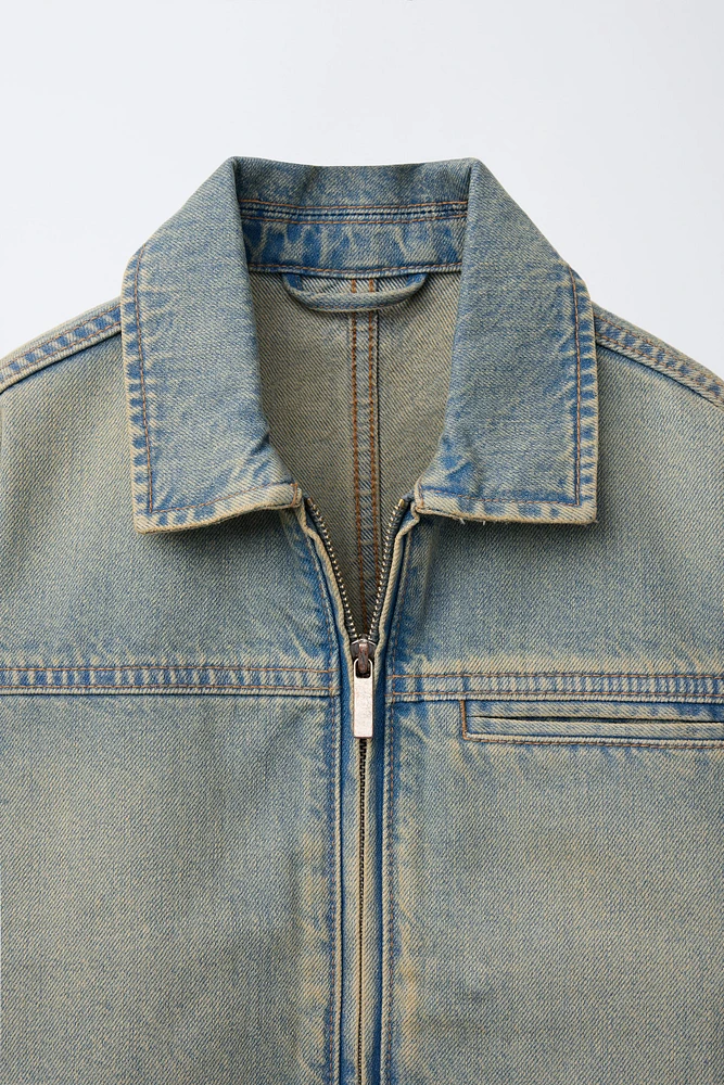 DISTRESSED DENIM JACKET