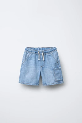 BERMUDA EN DENIM FLUIDE