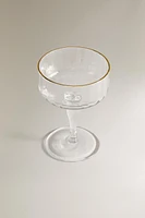 RAISED DESIGN WINE GLASS