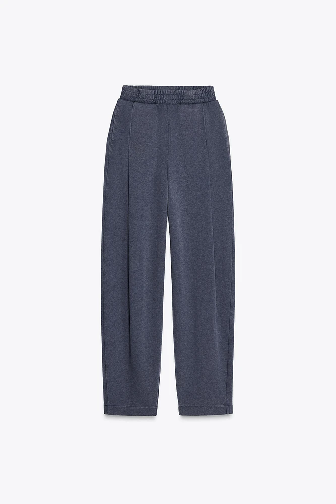WASHED PLEATED PANTS