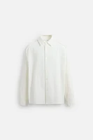 TEXTURED WEAVE SHIRT WITH PIPING