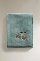 SERVIETTE DE BAIN ENFANT VELOURS PATCHWORK ESPACE