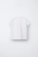 T-SHIRT À FLEURS APPLIQUÉES