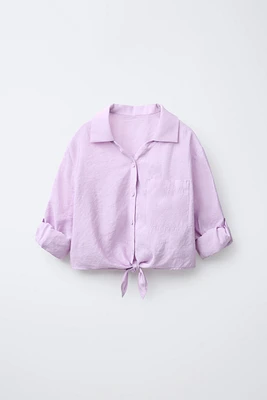 KNOTTED FLOWY SHIRT