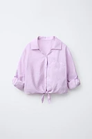 KNOTTED FLOWY SHIRT