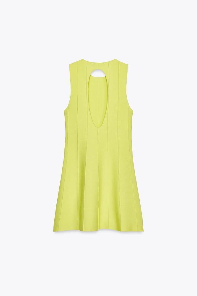 OPEN BACK KNIT DRESS