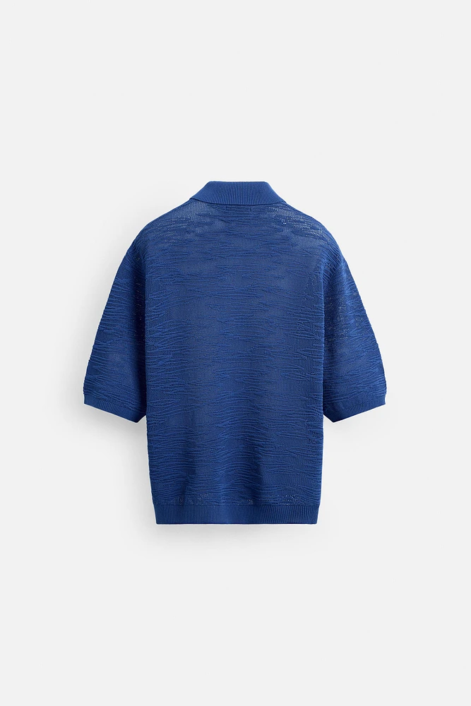 POLO EN MAILLE AJOURÉE
