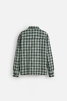 CHEMISE À CARREAUX EFFET FROISSÉ