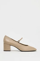 CHAUSSURES À TALONS BRIDE EN CUIR