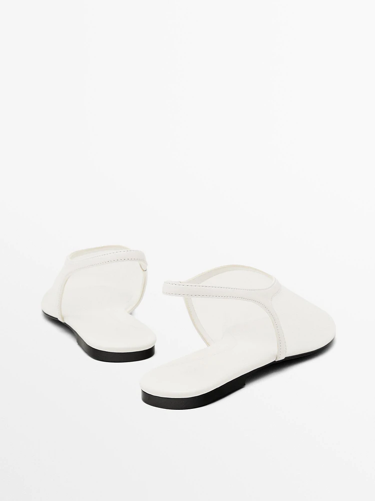 Mesh slingback ballet flats