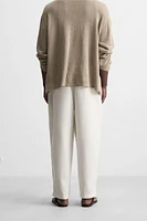 PANTALON COUPE DÉCONTRACTÉE À PLIS
