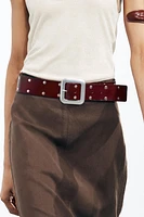 STUDDED LEATHER BELT