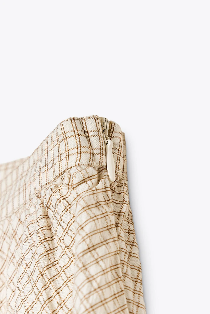RUFFLED PLAID SKIRT