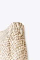 RUFFLED PLAID SKIRT