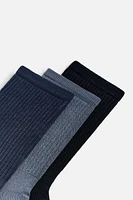 3-PACK OF RIB SOCKS
