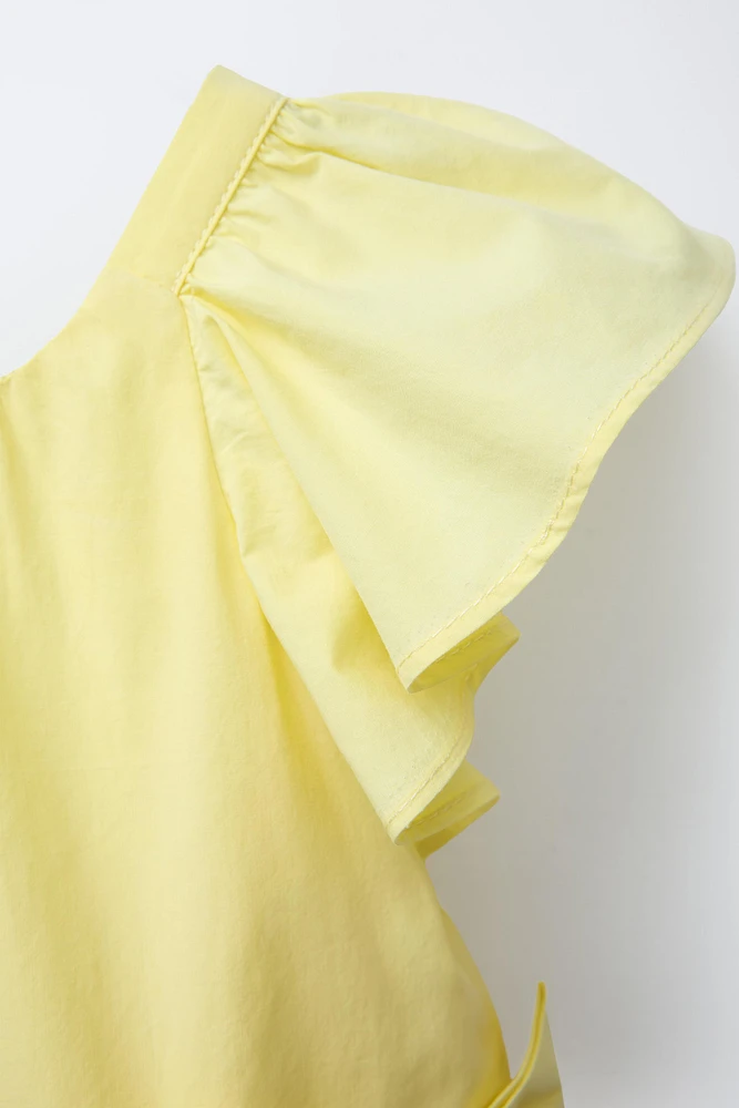 ROBE EN POPELINE À NŒUDS