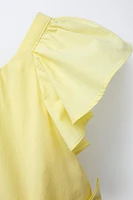 POPLIN DRESS WITH BOWS
