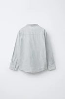 STRIPED LINEN BLEND SHIRT