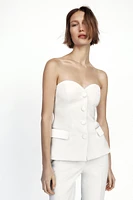 HAUT BUSTIER SATINÉ