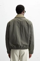 CONTRASTING COLLAR JACKET