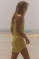OPEN KNIT MINI DRESS