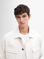 Cotton blend jacket with pockets