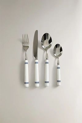 4-PIECE CERAMIC FLATWARE SET