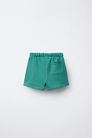 TEXT PLUSH SHORTS