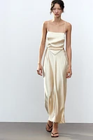 SATIN WRAP DRESS