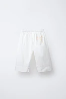 POPLIN PANTS WITH TIE