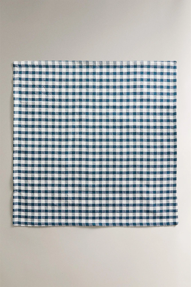 GINGHAM COTTON NAPKINS (SET OF 2)