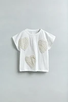 CROCHET HEART T-SHIRT