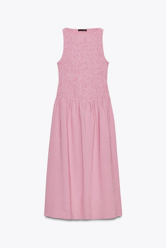 ROBE MI-LONGUE À CARREAUX VICHY