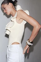 RUFFLED COMBINATION BODYSUIT