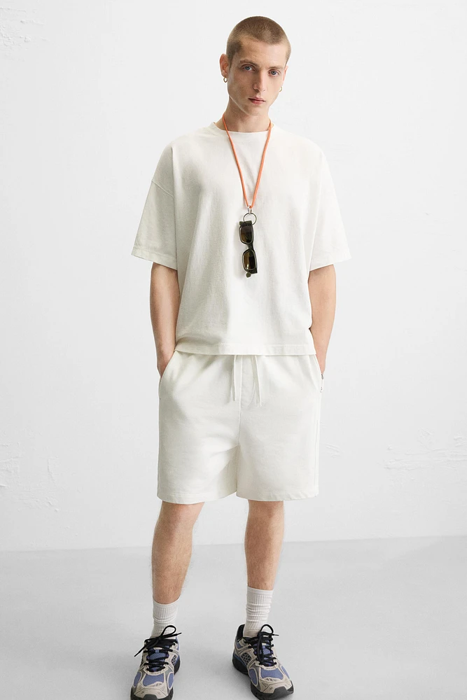 BERMUDA DE JOGGING DÉLAVÉ RELAXED FIT