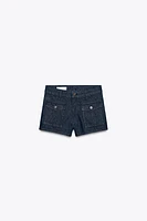 DENIM TRF MINI SHORTS